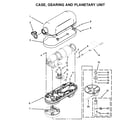 KitchenAid KSM7990WH0 case, gearing and planetary unit diagram