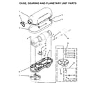KitchenAid KSMC895WH0 case, gearing and planetary unit parts diagram