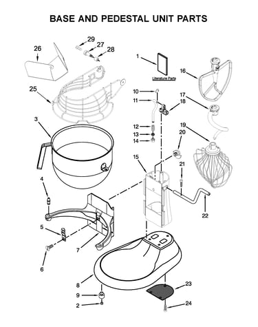 Base and pedestal unit parts