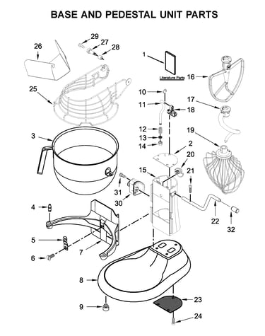 Base and pedestal unit parts