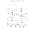 Whirlpool UDT555SAFP0 pump and sprayarm parts diagram