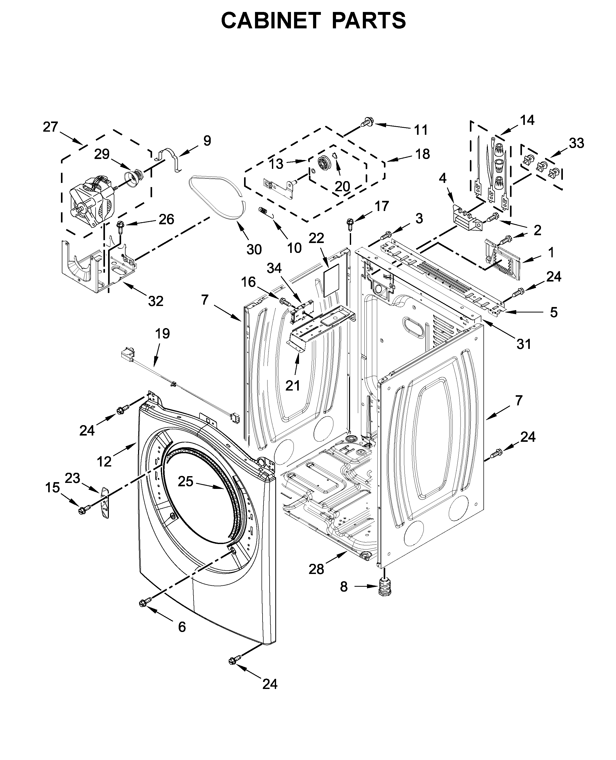 Cabinet parts