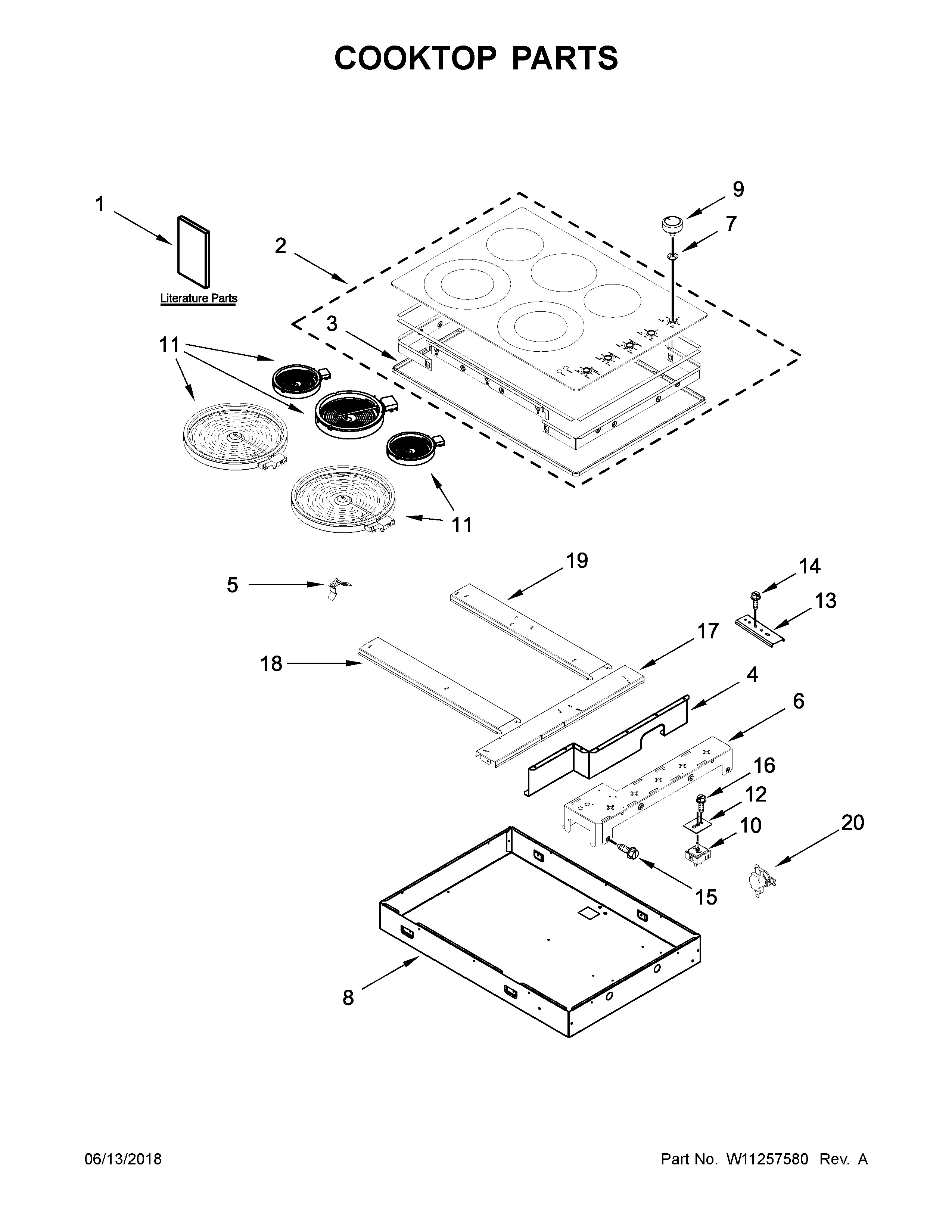 Cooktop parts