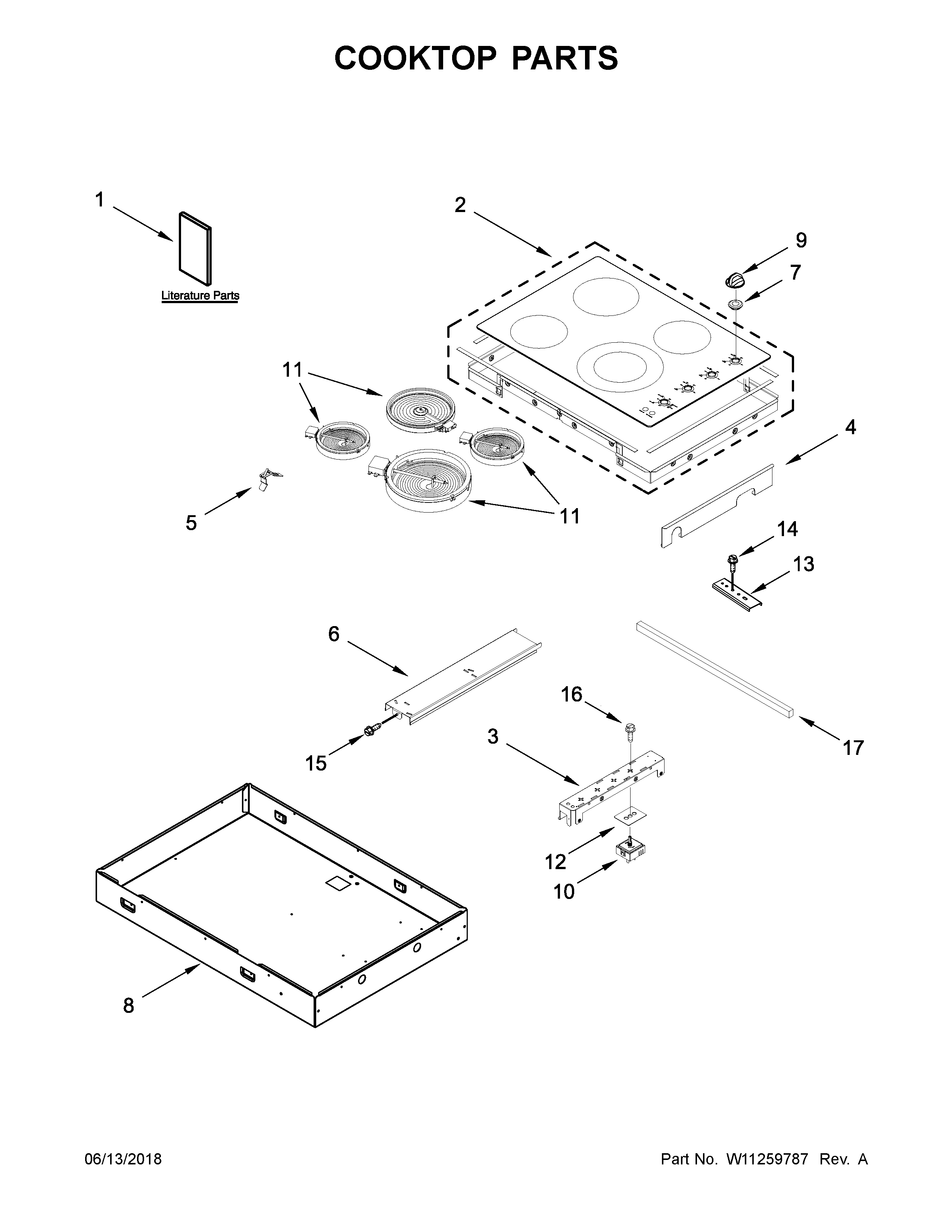 Cooktop parts