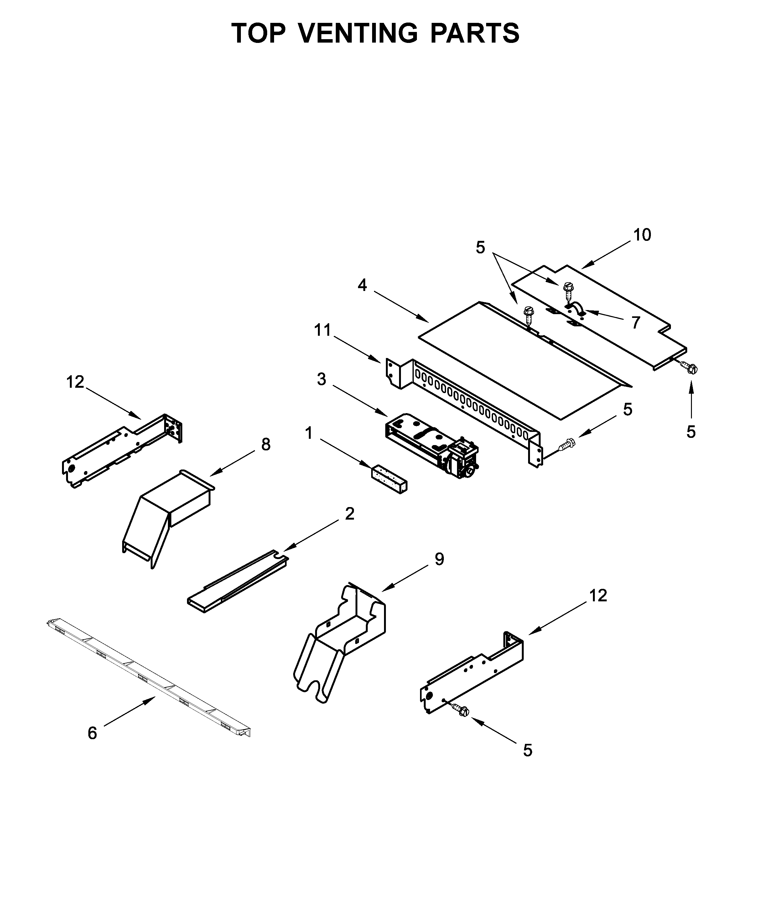 Top venting parts