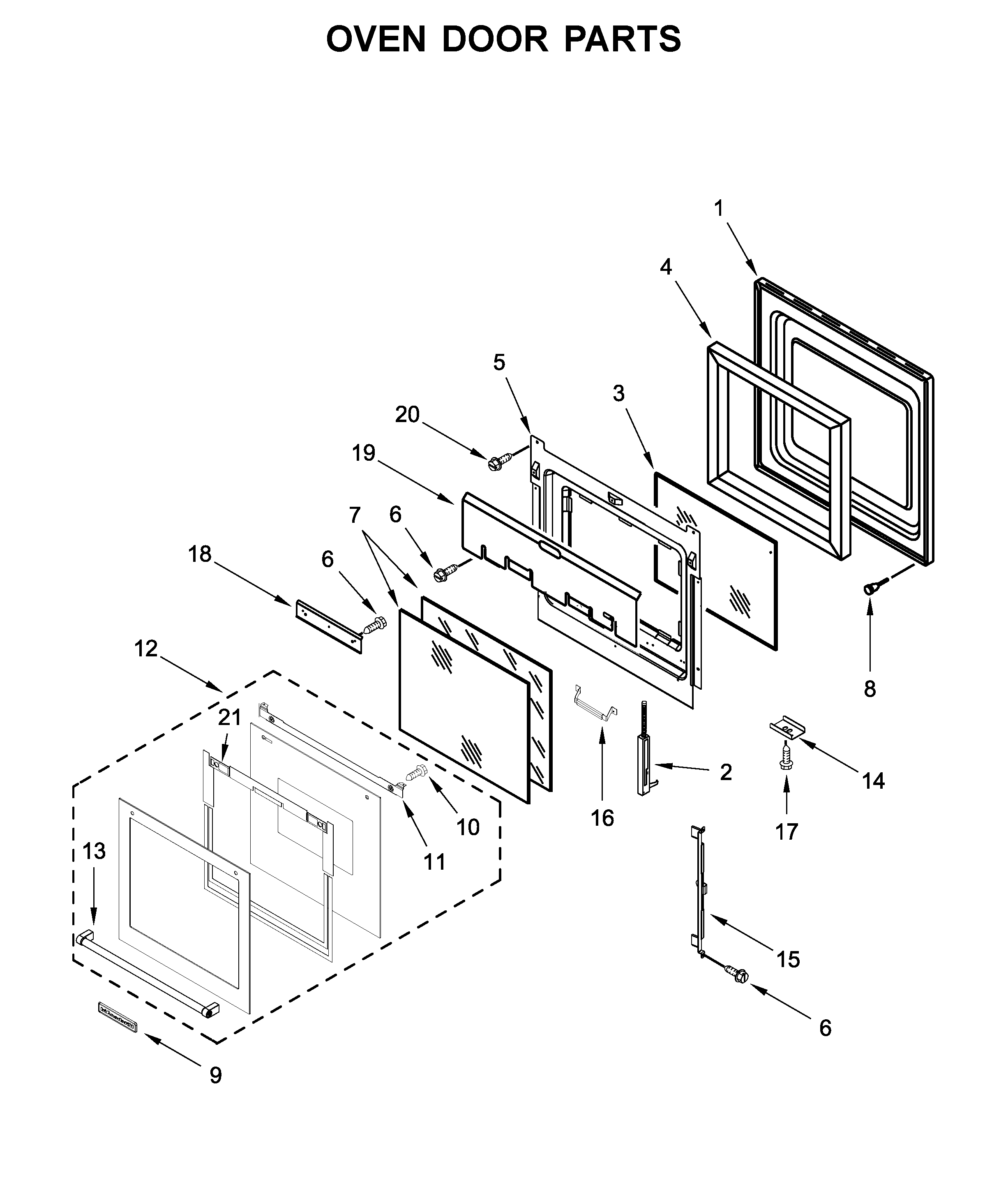 OVEN DOOR PARTS