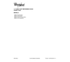 Whirlpool WMH31017FB2 cover sheet diagram
