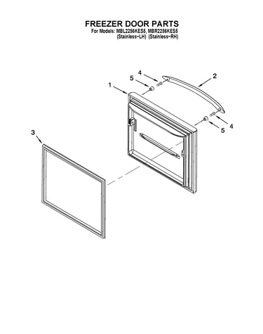 Freezer door parts