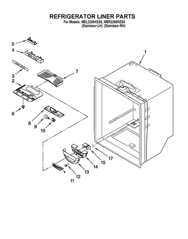 Refrigerator liner parts