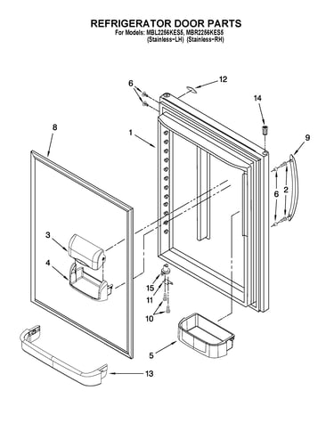 Refrigerator door parts
