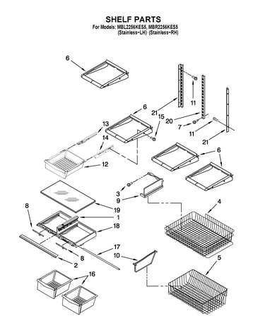 Shelf parts