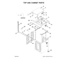 Maytag MVWC465HW1 top and cabinet parts diagram