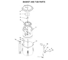 Maytag MVWC465HW1 basket and tub parts diagram