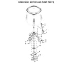 Maytag MVWC465HW1 gearcase, motor and pump parts diagram