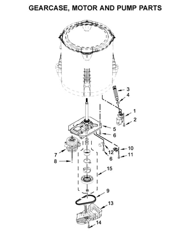 Gearcase, motor and pump parts