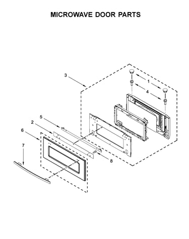 Microwave door parts