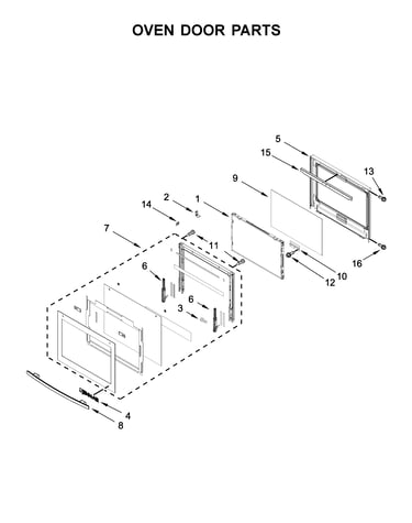 Oven door parts