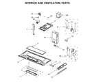 Whirlpool WMH32519FT2 interior and ventilation parts diagram