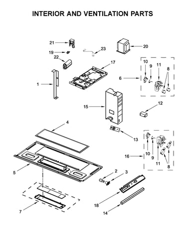 Interior and ventilation parts