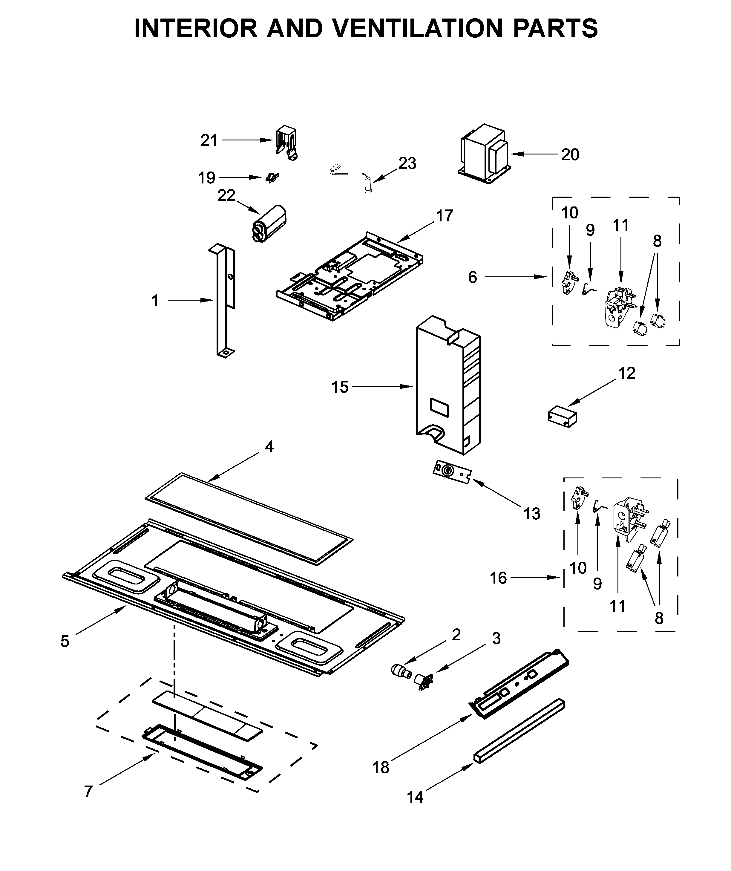 INTERIOR AND VENTILATION PARTS