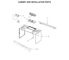 Whirlpool WMH32519FB3 cabinet and installation parts diagram