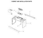 Whirlpool WMH32519FZ3 cabinet and installation parts diagram