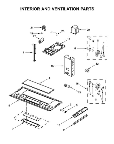 Interior and ventilation parts