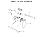 Whirlpool YWMH31017FW1 cabinet and installation parts diagram
