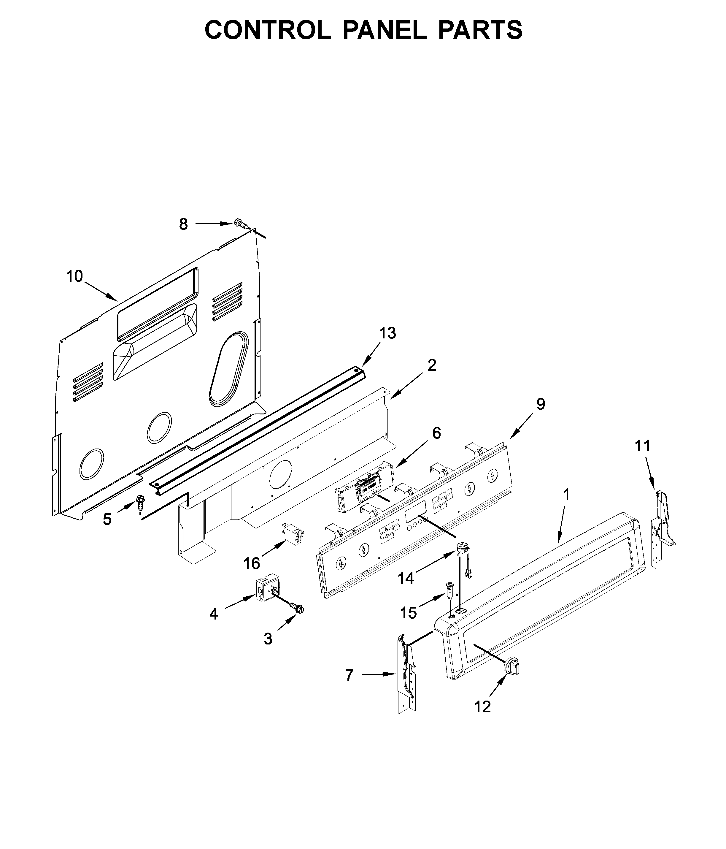 Control panel parts