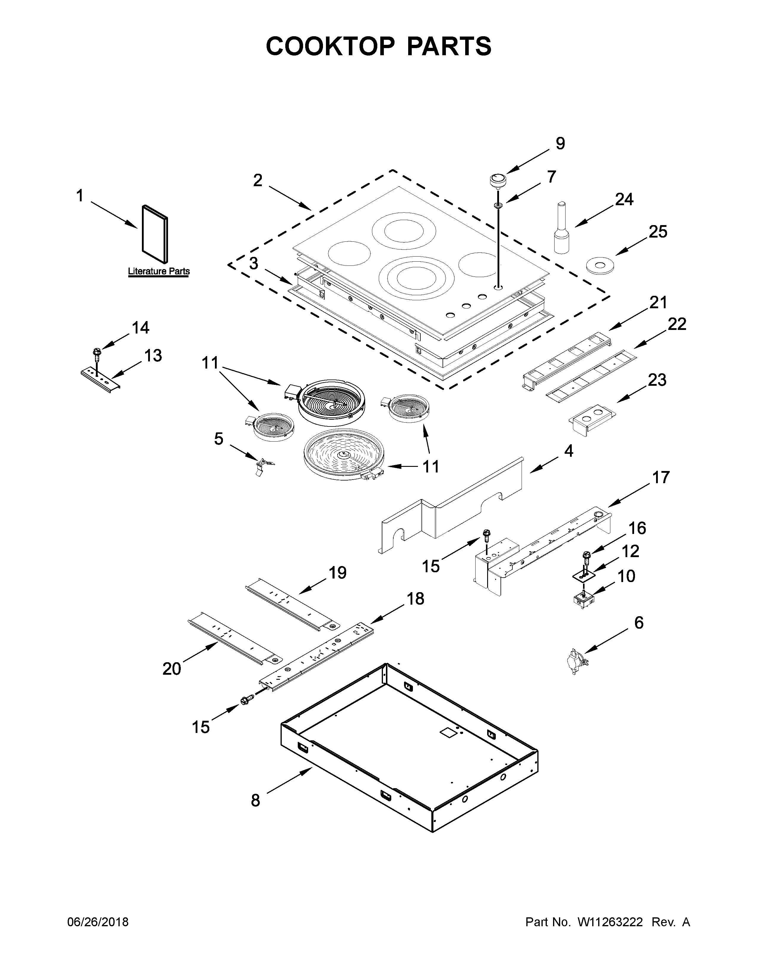 Cooktop parts