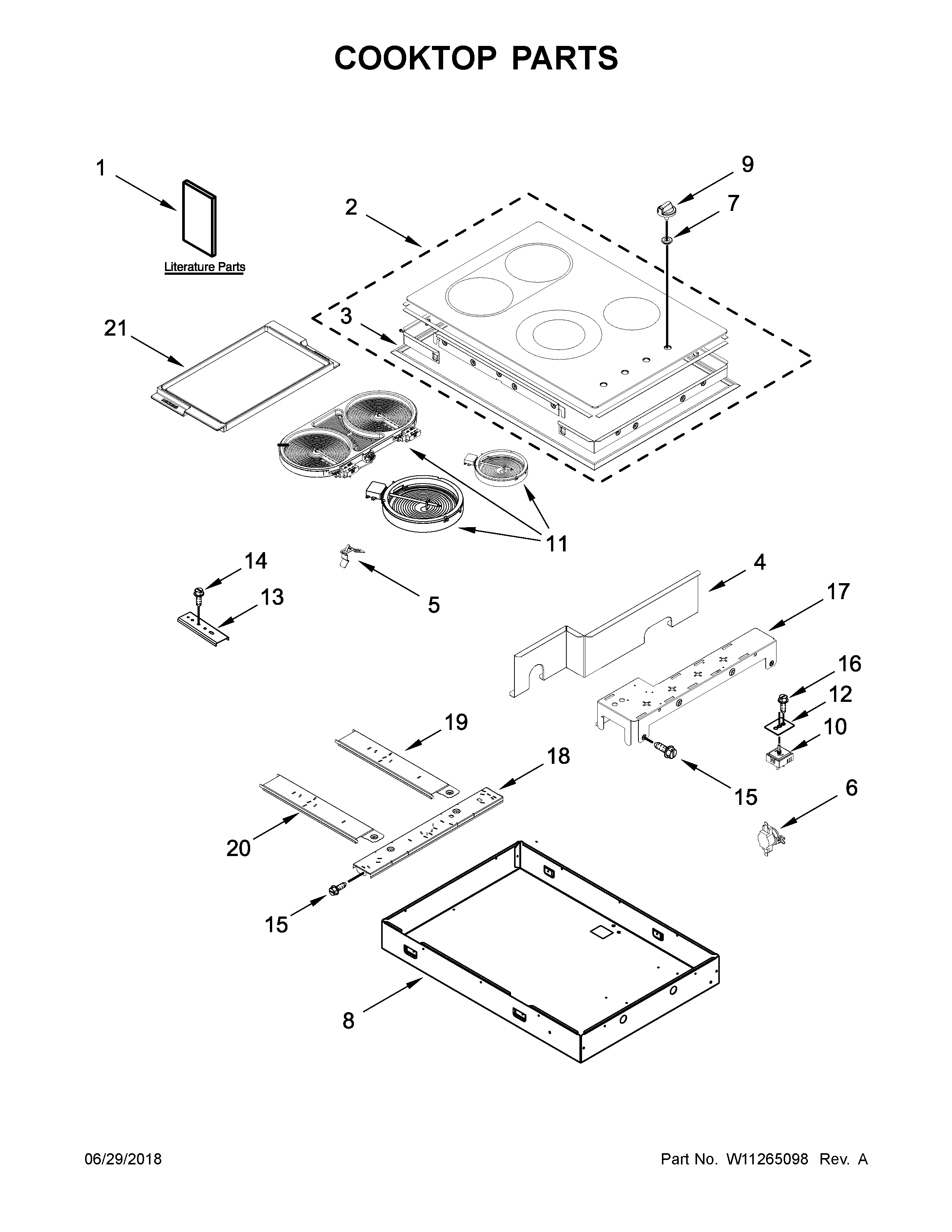 Cooktop parts
