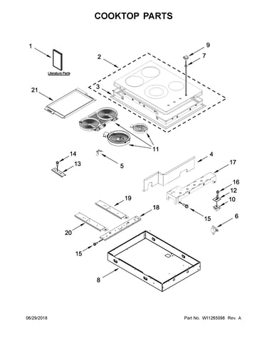 Cooktop parts