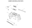 Jenn-Air JMV8208CB5 cabinet and installation parts diagram