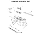 Jenn-Air JMV8208CS4 cabinet and installation parts diagram
