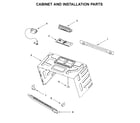 Jenn-Air JMV8208CS5 cabinet and installation parts diagram