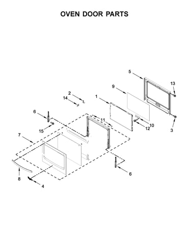 Oven door parts