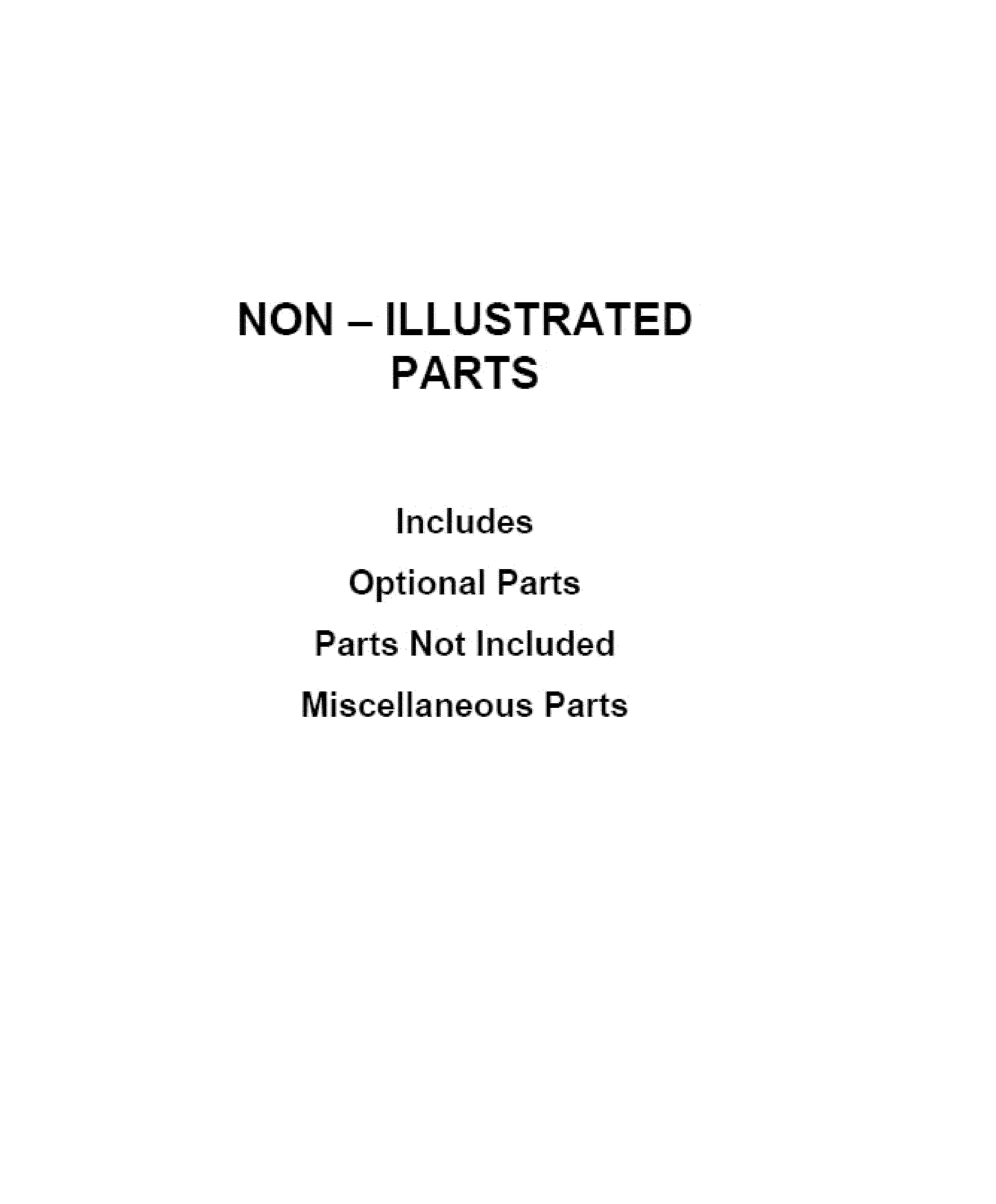 Optional parts (not included)