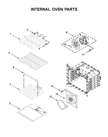 Internal oven parts