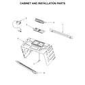 KitchenAid KMHS120ESS6 cabinet and installation parts diagram