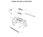 KitchenAid KMHS120EBS3 cabinet and installation parts diagram