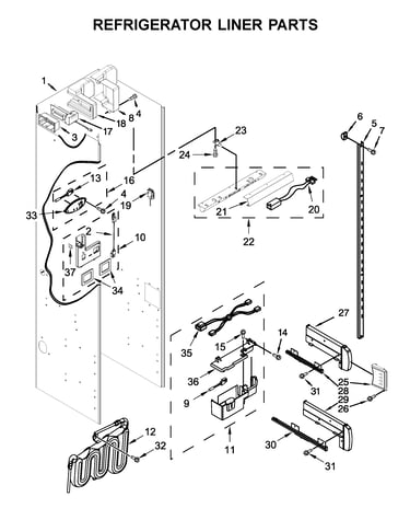 Refrigerator liner parts