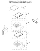 Refrigerator shelf parts
