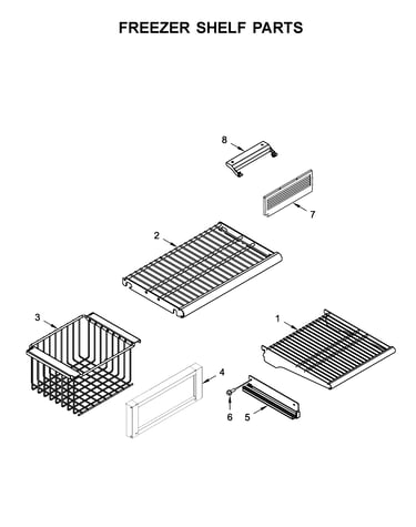 Freezer shelf parts