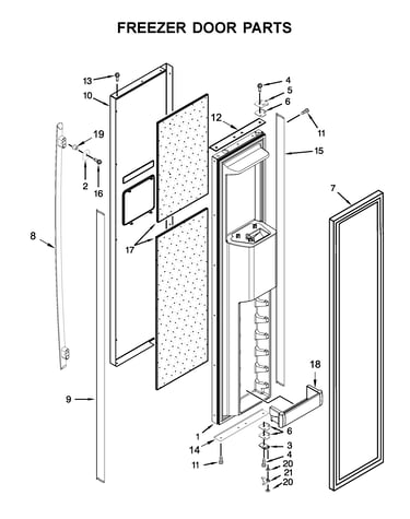 Freezer door parts