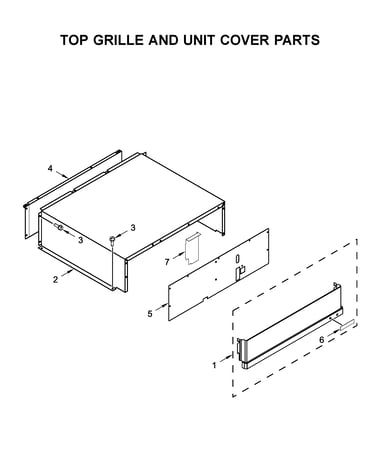 Top grille and unit cover parts