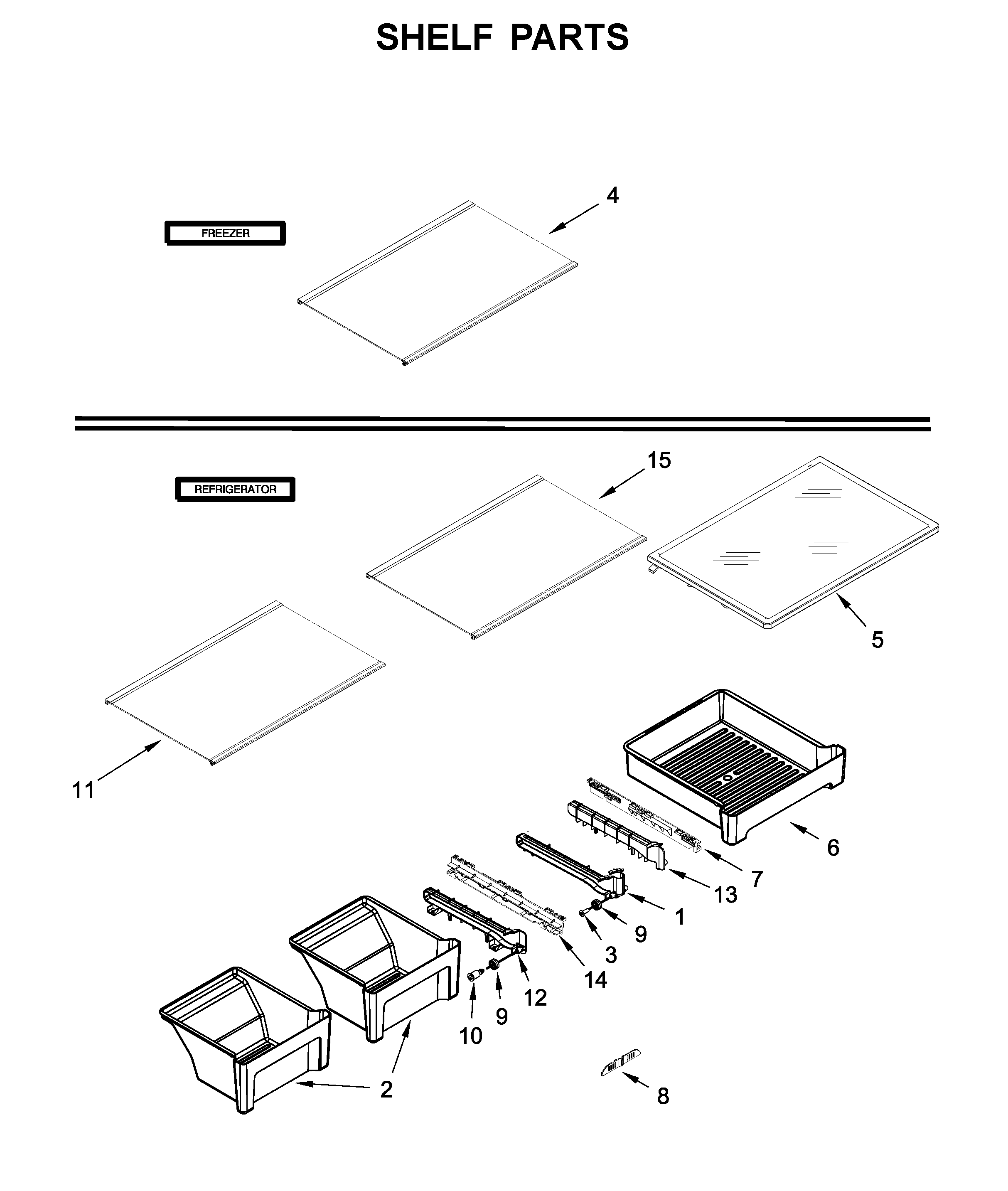 Shelf parts