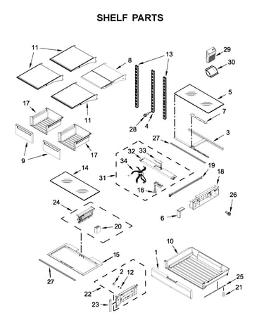 Shelf parts