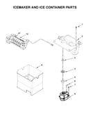 Icemaker and ice container parts