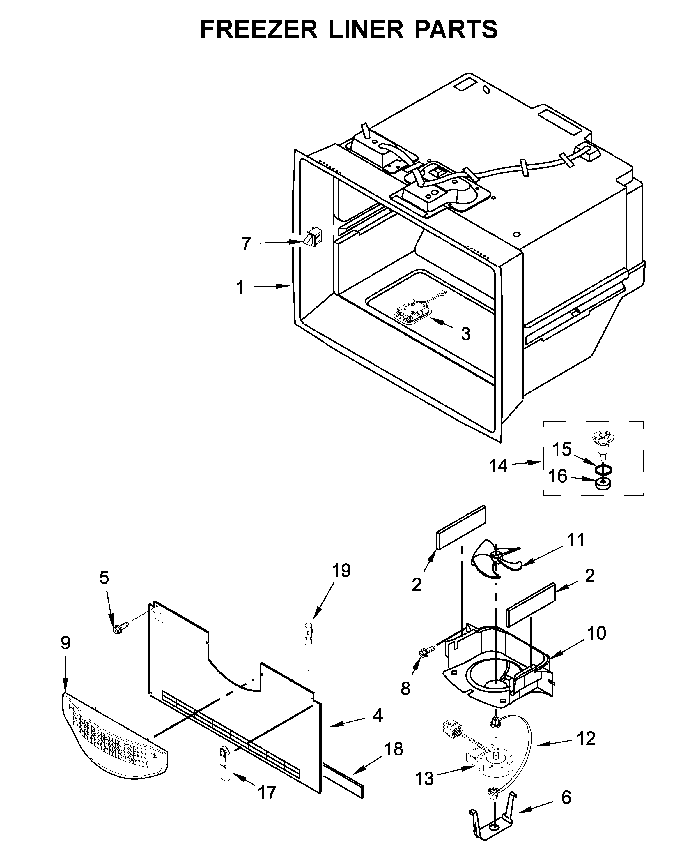 FREEZER LINER PARTS