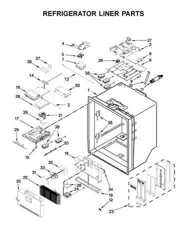 Refrigerator liner parts